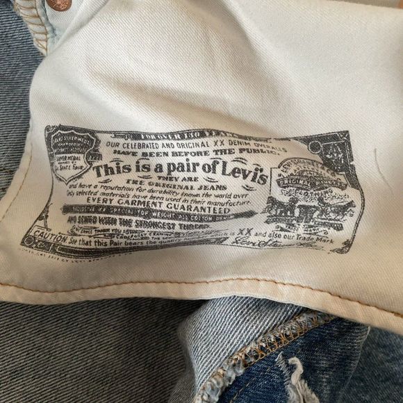 Levi's 501 Light Blue Jeans (Men's Size 38x32) Levi Strauss actual 35x27 (0365) - Picture 7 of 10